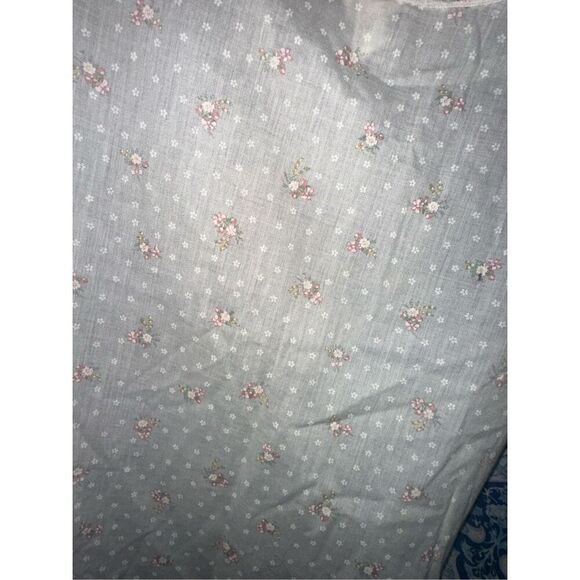 RARE Vintage 60's Sears Carriage Court floral print Short Night Gown Lace Trim s - Picture 6 of 8